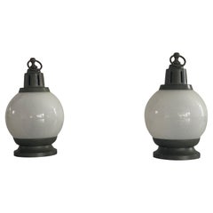 Coppia di lampade da tavolo in vetro a bolle d'aria di Azucena, anni '60, Italia