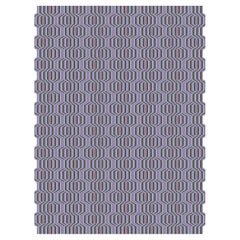 Modern Wool Custom Rug with Freestyle’s Crisp Graphic Pattern By Apadana