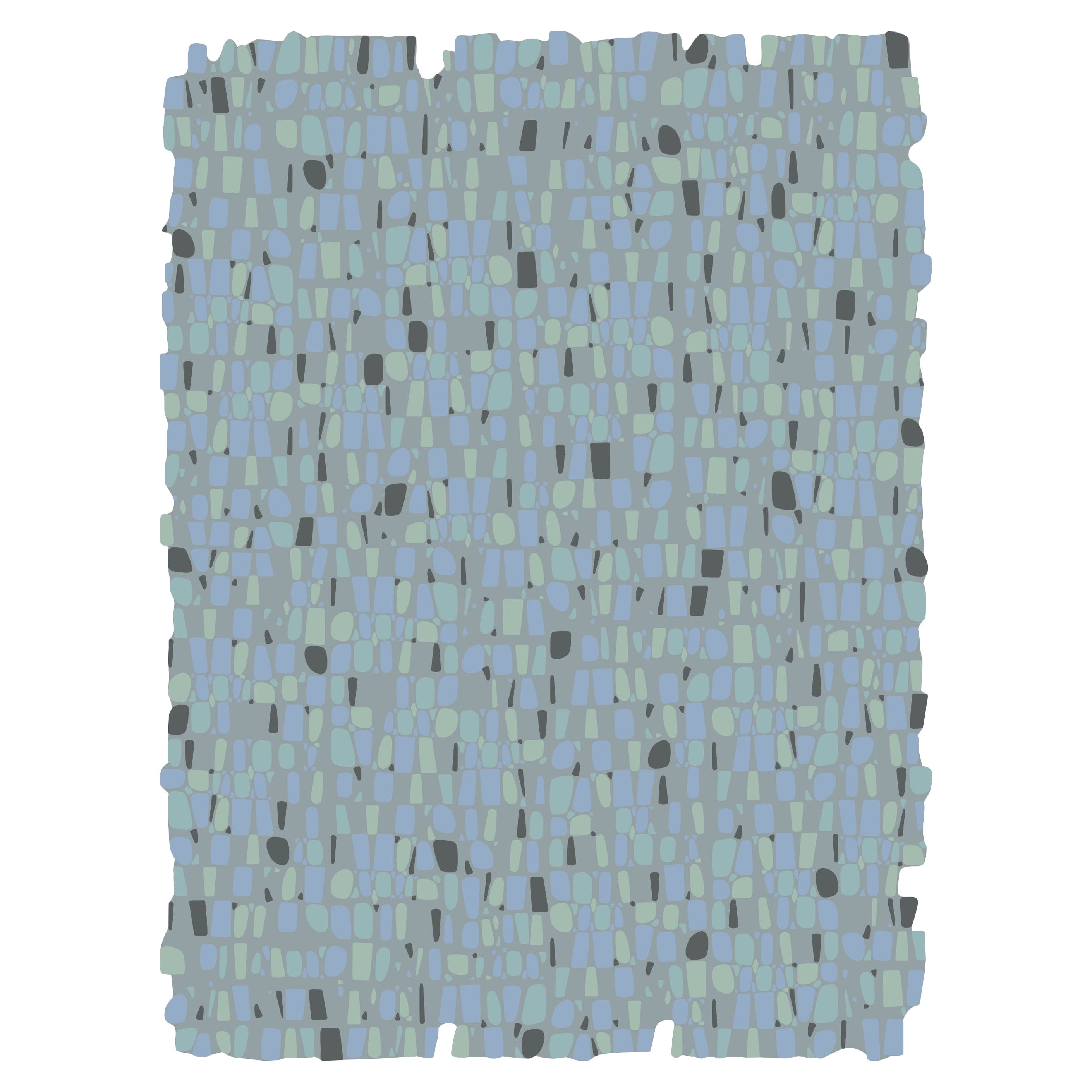 Hand-Tufted Modern Custom Wool Rug with Abstract Pattern By Apadana For Sale