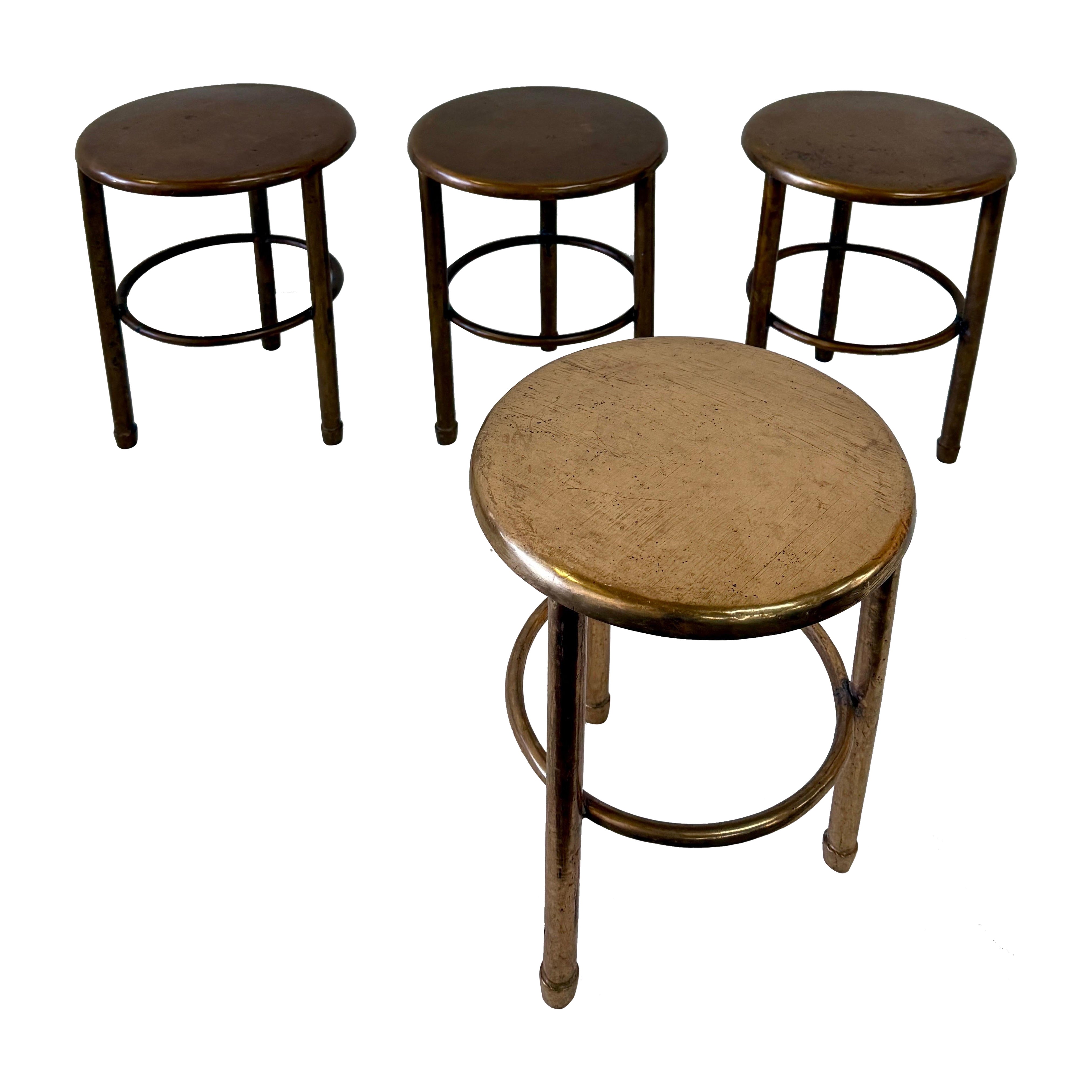 Taburetes o Mesas Auxiliares Vintage de Bronce Macizo - 4 Disponibles