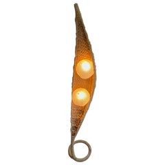 Two Peas In A Pod Woven Floor Lamp, Mexico, Circa 1970s