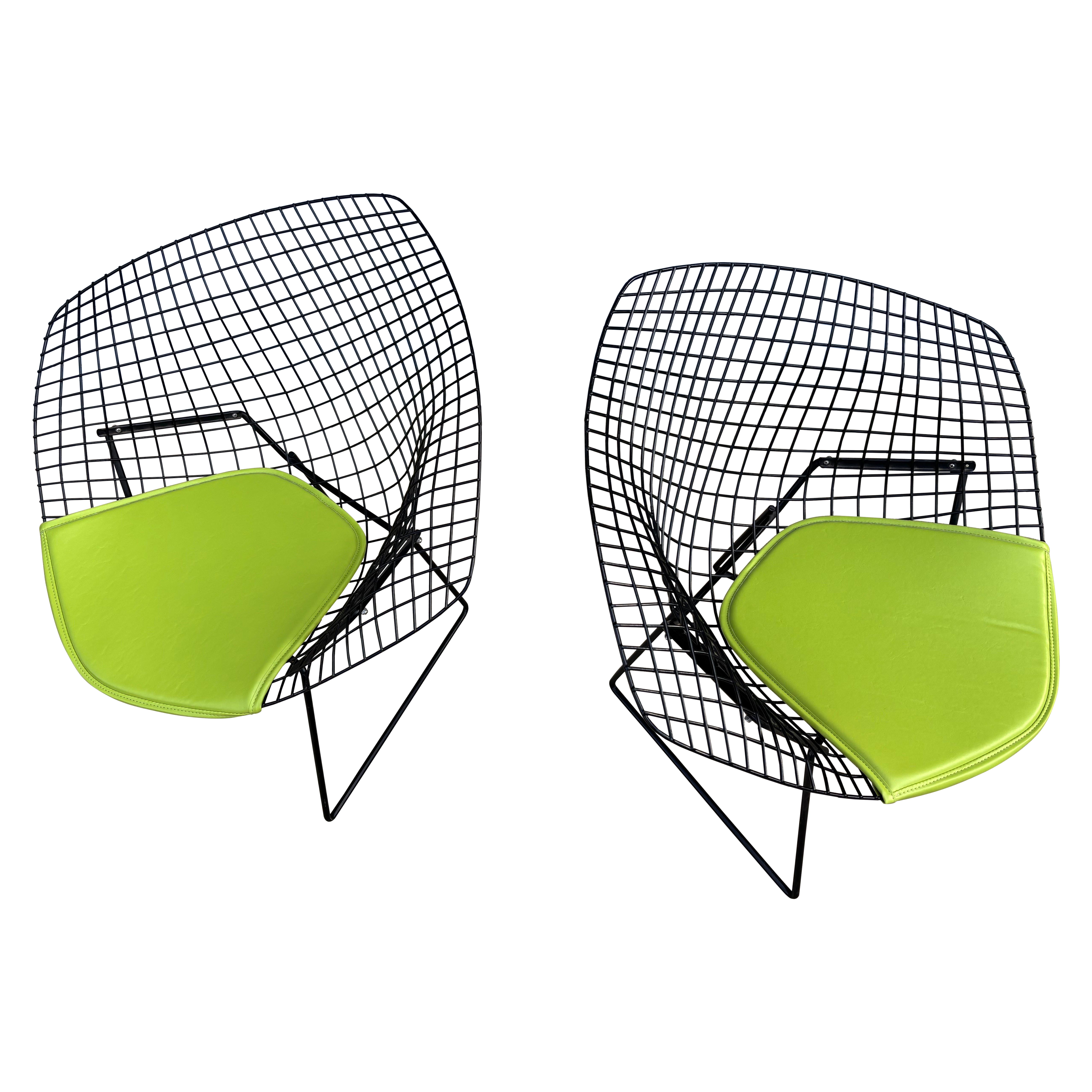 Pair of Bertoia for Knoll Small Diamond Chairs