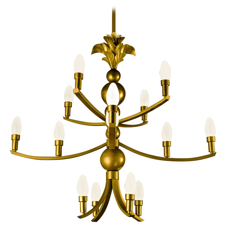 Solid Brass Maluhia Outdoor Chandelier by Elisterno