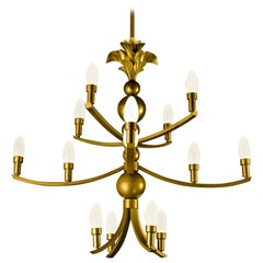 Solid Brass Maluhia Outdoor Chandelier by Elisterno