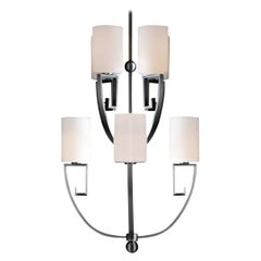 Antiqued Stainless Steel Palatsi Outdoor Chandelier by Elisterno