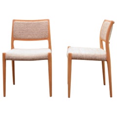 Niels Møller Modell 80 Danish Oak Dining  Chair for J.L. Møllers Set of 2