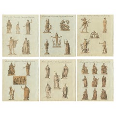 Classical Antiquities Collection: Stiche von mythologischen Gottheiten und Figuren