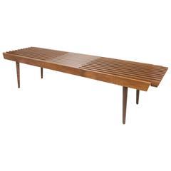 Slatted Wood Bench in the style of George Nelson for Herman Miller - ON SALE