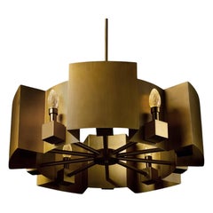 Solid Brass Dellintero Outdoor Chandelier by Elisterno