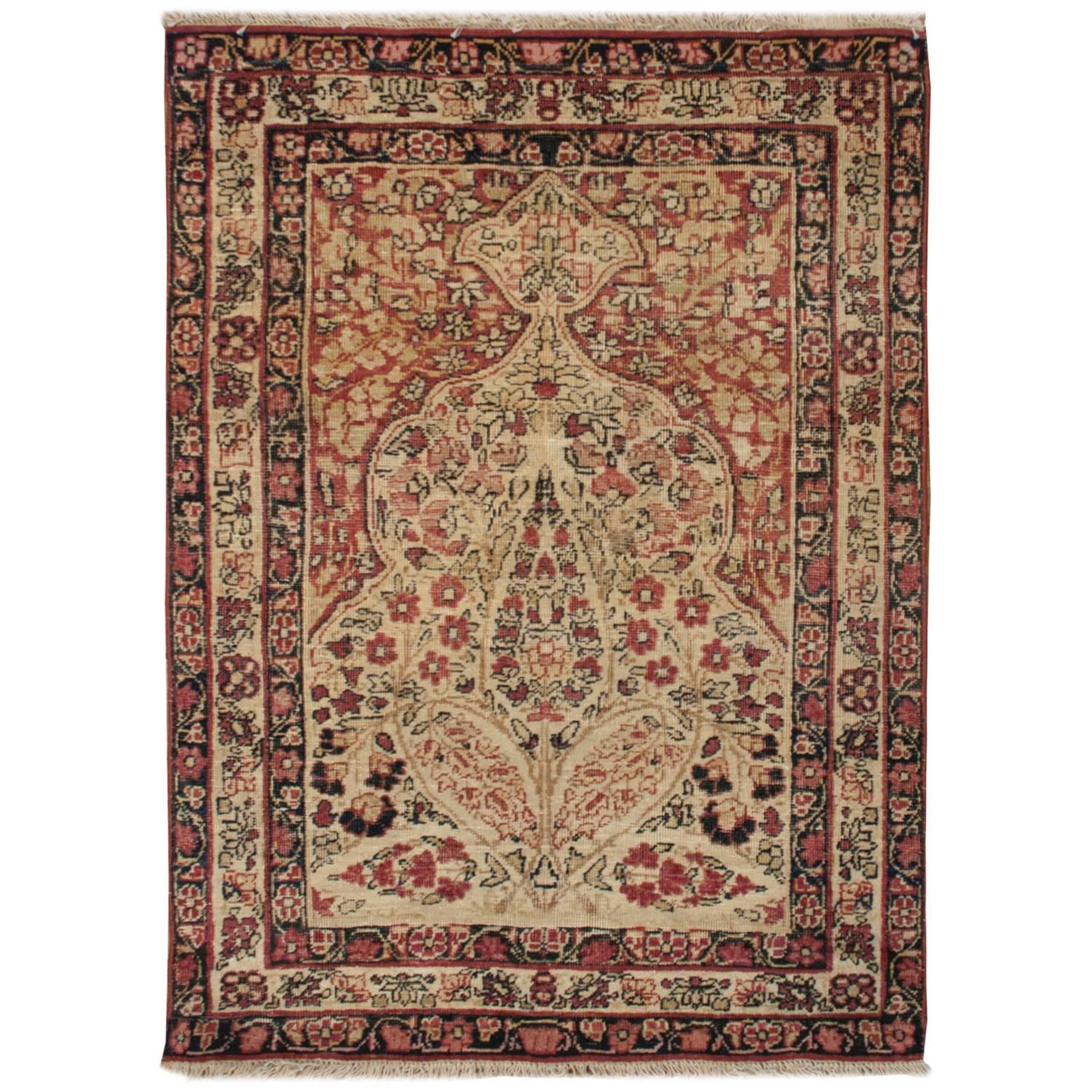 19th Century Lavar Kirman Prayer Rug For Sale