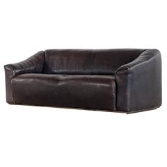 Buffalo Leather DS-47/Three-Seat Sofa by De Sede Chocolate and Smooth Leather