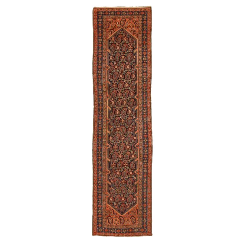 Tapis persan Malayer - Laine bleu marine rouge 10349