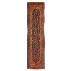 Tapis persan Malayer - Laine bleu marine rouge 10349