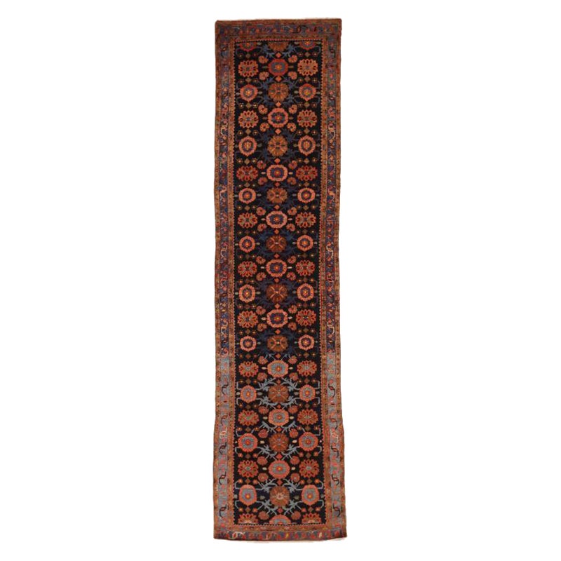 Tapis persan Malayer - Laine bleu marine rouge 10378