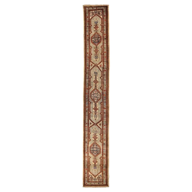 Tapis persan Sarab - Laine ivoire rouge 10605