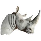 Replica of a White Rhino Trophy Head