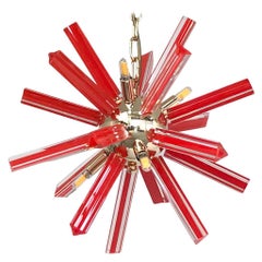 Red Sputnik Chandelier by Fabio Ltd
