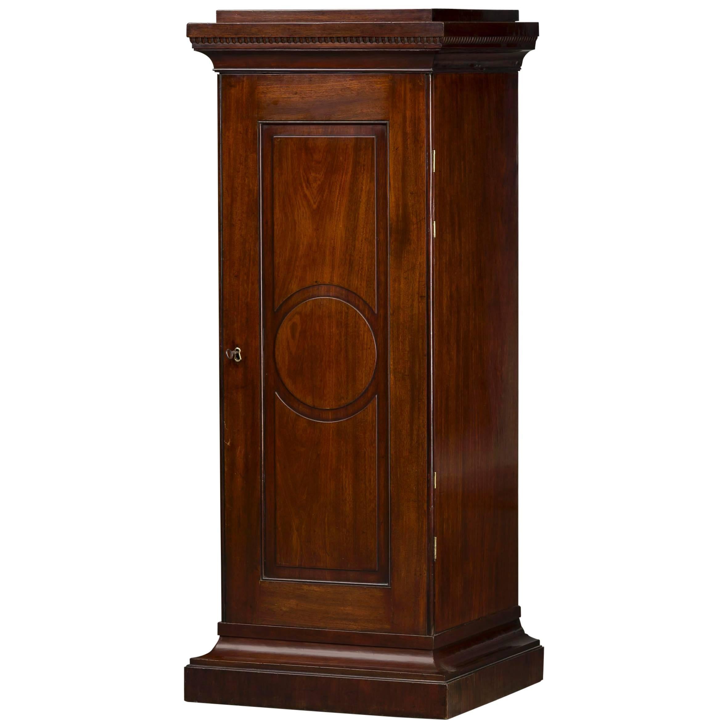 Danish Louis XVI Pedestal Storage Cabinet For Sale