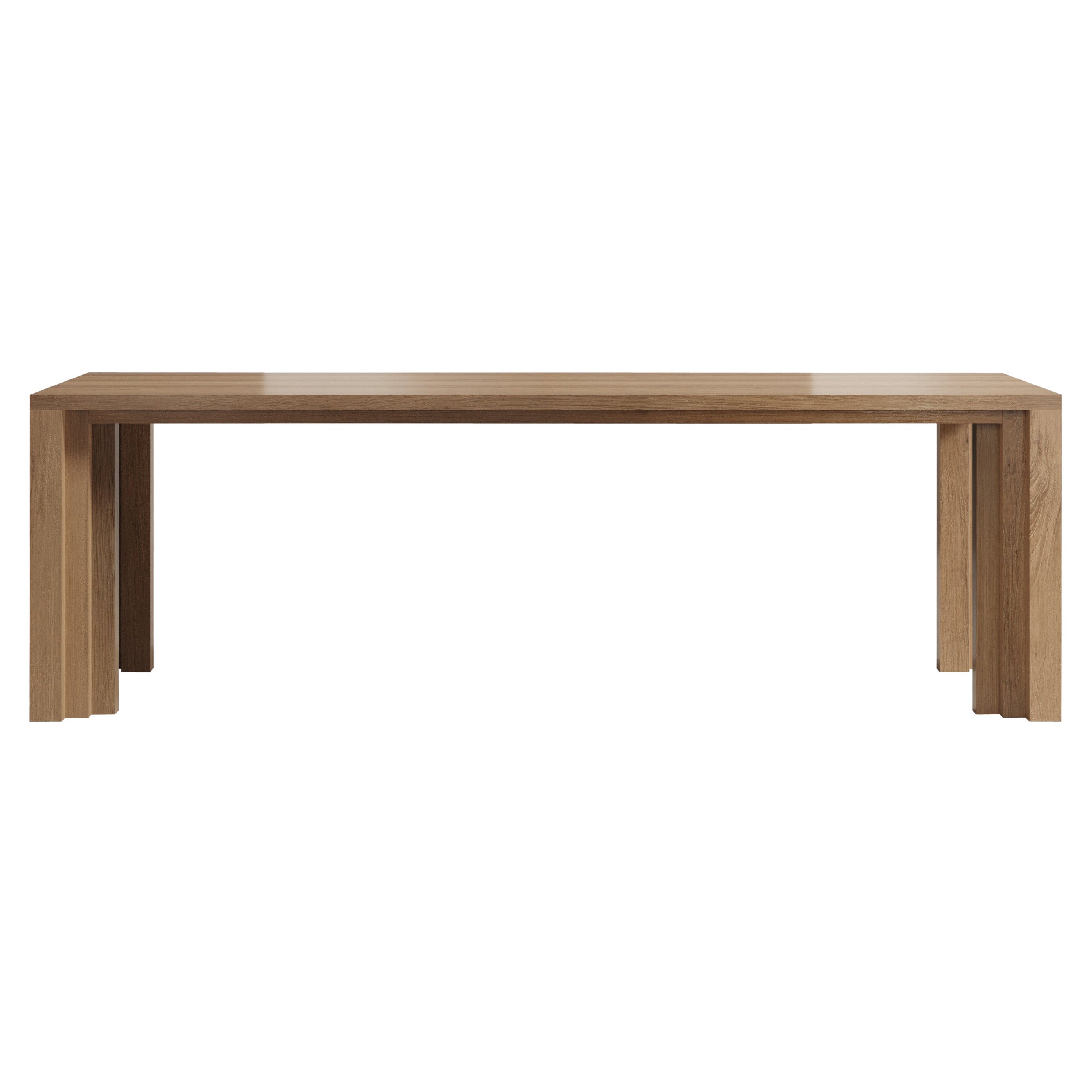 Monumentaler esstisch aus massiver, heller französischer eiche - Cadence von Mokko im Angebot