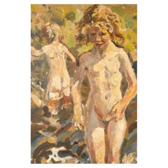 E.B. von Dülmen Krumpelmann, Children Playing in a River in Drenthe, Netherlands