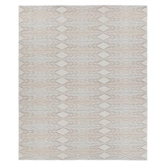 Rug & Kilim’s Scandinavian Style Rug with Beige White & Gray Geometric Patterns