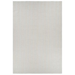 Rug & Kilim’s Oversized Scandinavian Style Rug in White with Floral Patterns