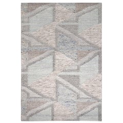 Rug & Kilim’s Scandinavian Custom Outdoor Rug Sample in Geometric Patterns