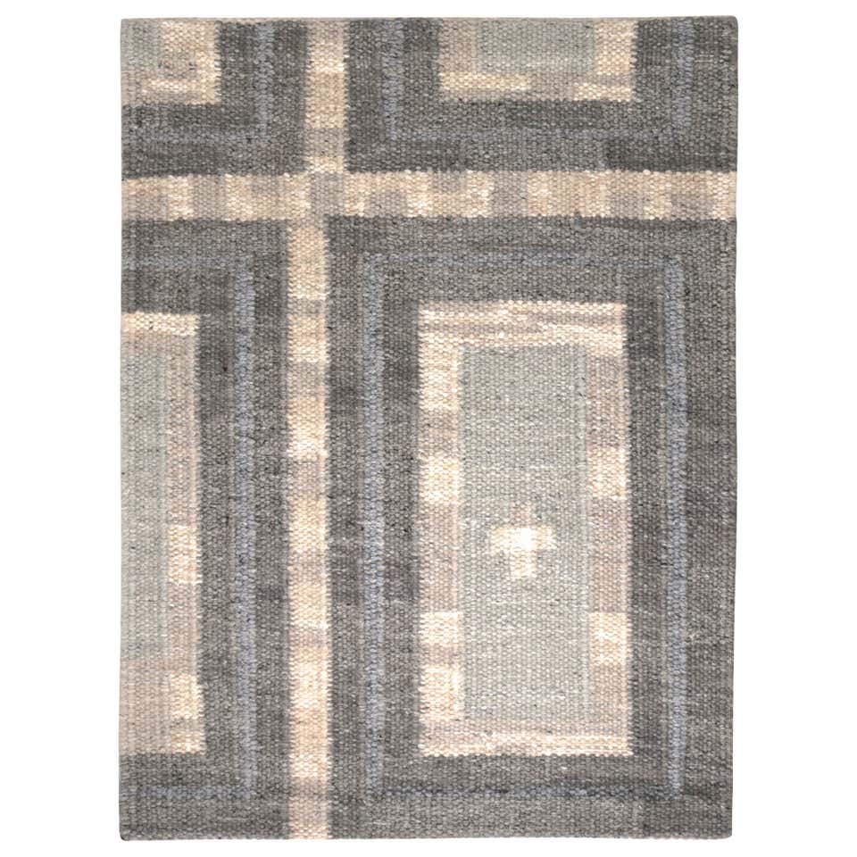 Rug and Kilim’s Scandinavian Style Custom Rug Sample, Red with ...