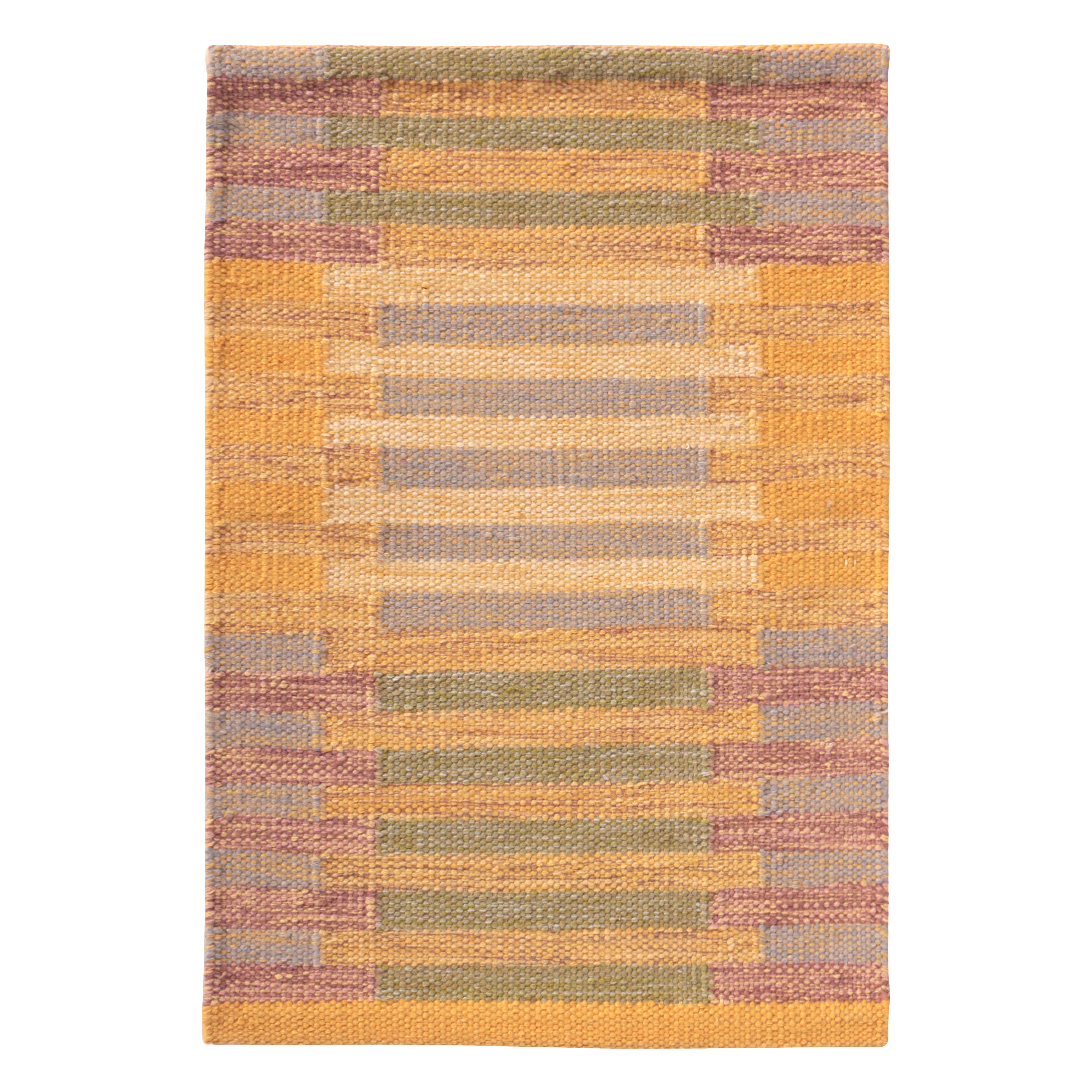 Muestra de alfombra personalizada de estilo escandinavo de Rug & Kilim, motivo geométrico policromado en venta