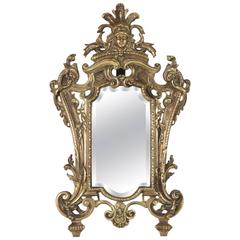 Important Vanity Mirror in Bronze Patine