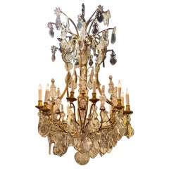 19th Century French Louis XV Baccarat Manner Chandelier