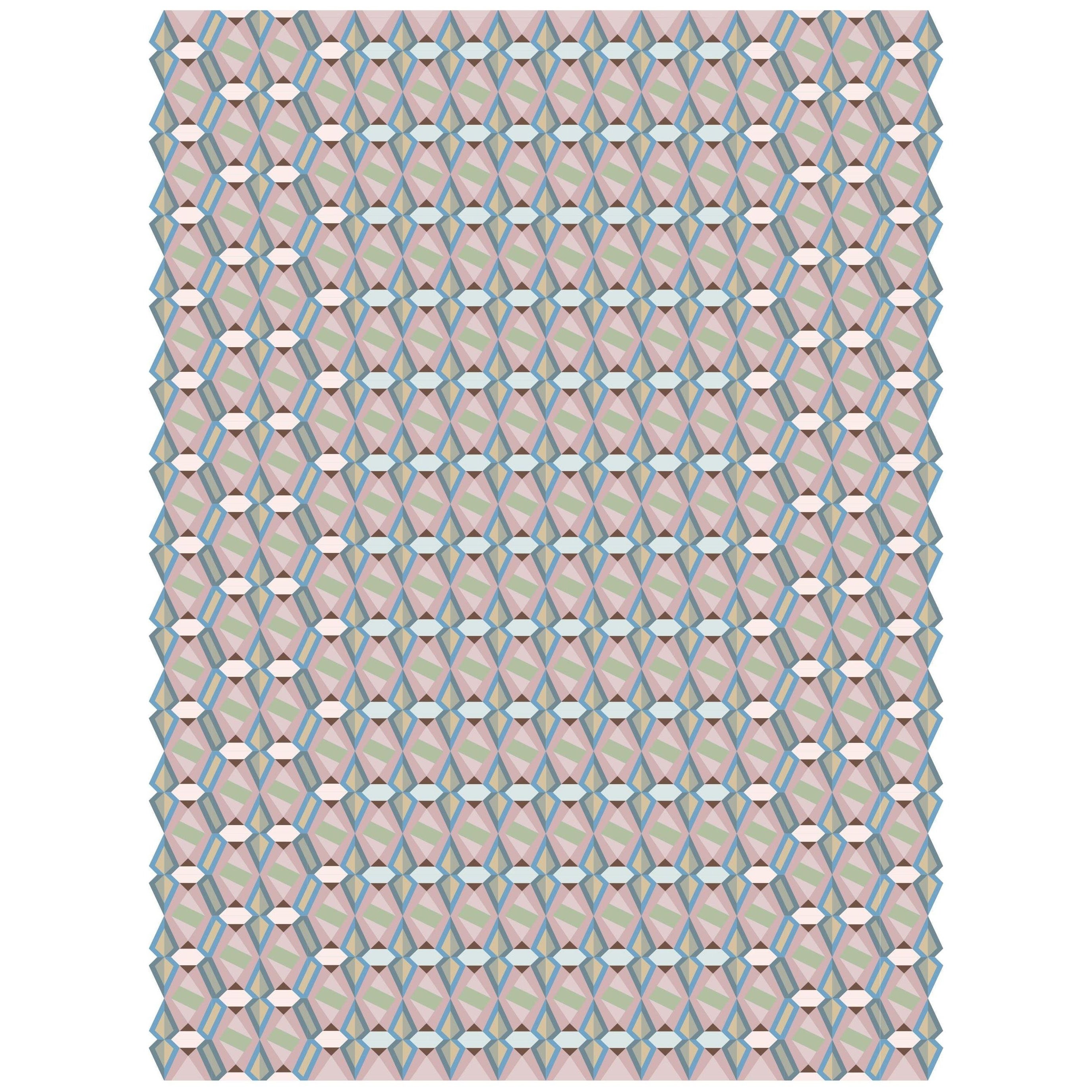 Moderner Arletty maßgefertigter Wollteppich mit geometrischem Muster von Apadana