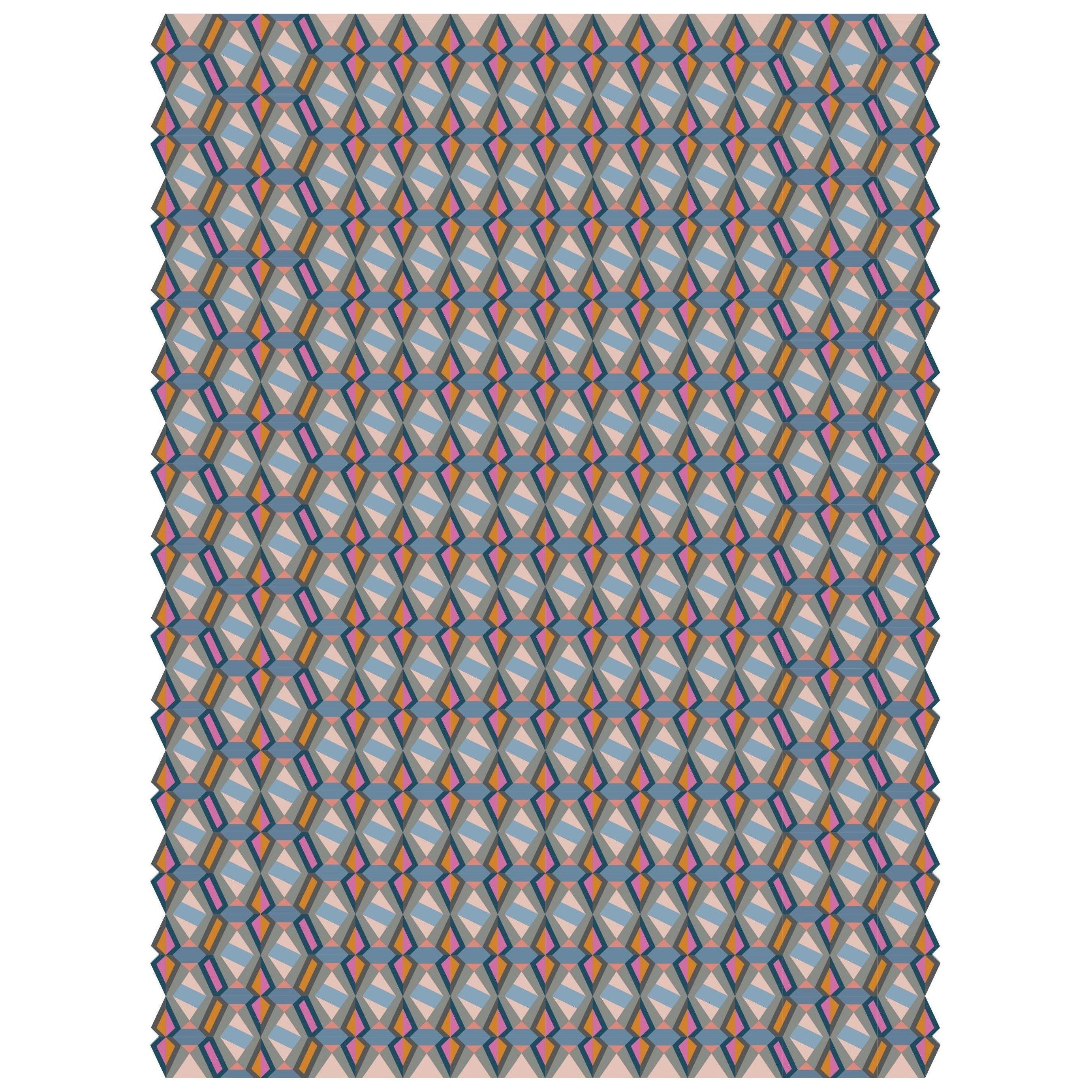 Moderner Arletty maßgefertigter Wollteppich mit geometrischem Muster von Apadana