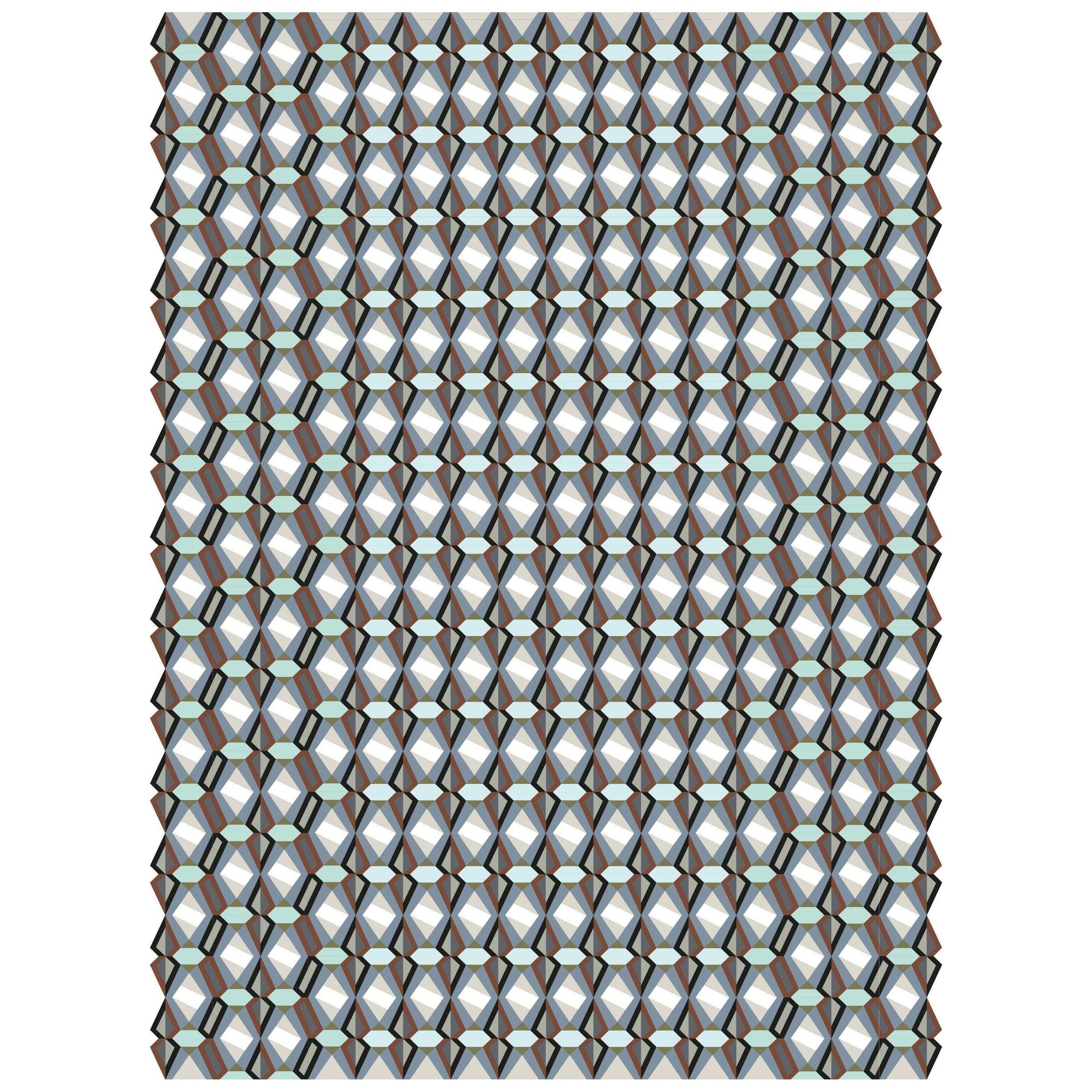 Modern Arletty Custom Wool Rug with Geometric Pattern By Apadana