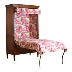 French Louis XVI Period Walnut Lit en Bibliotheque, ca. 1780