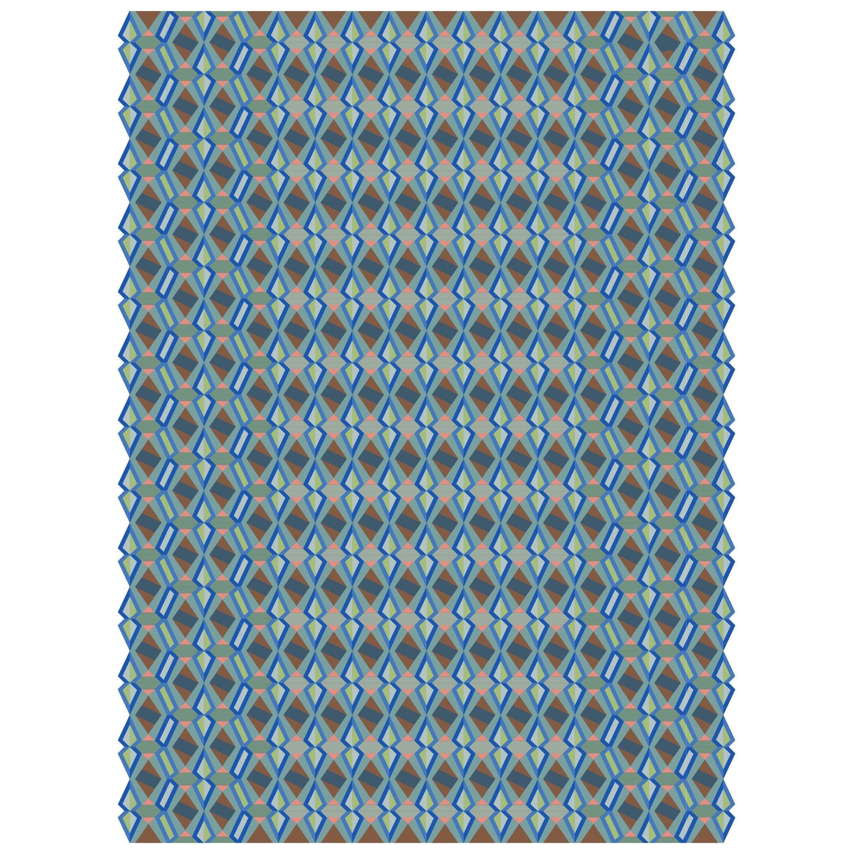 Modern Arletty Custom Wool Rug with Geometric Pattern By Apadana