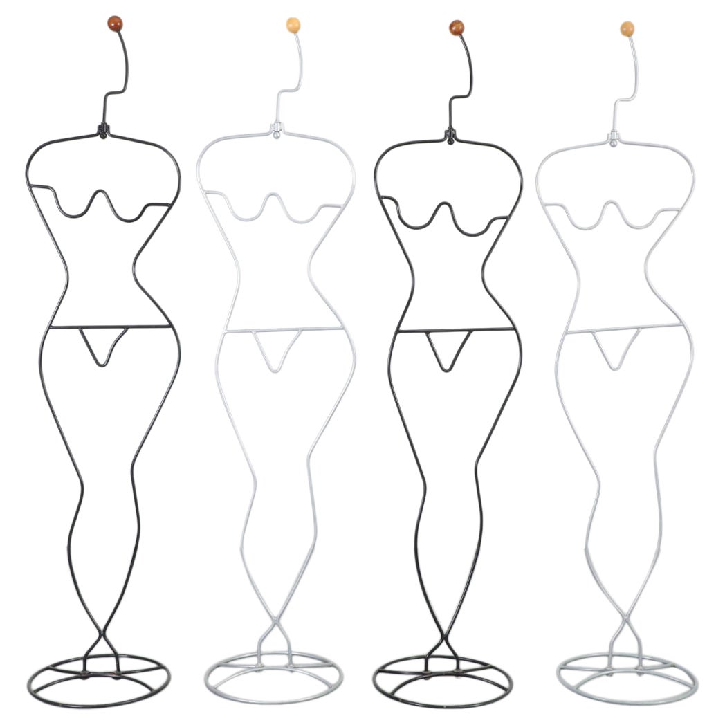 1980's Nude Woman Häpen Valet or Clothing Stand in Black by Ehlén Johansson