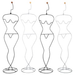 1980's Nude Woman Häpen Valet or Clothing Stand in Black by Ehlén Johansson