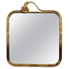 Art Nouveau Brass Mirror