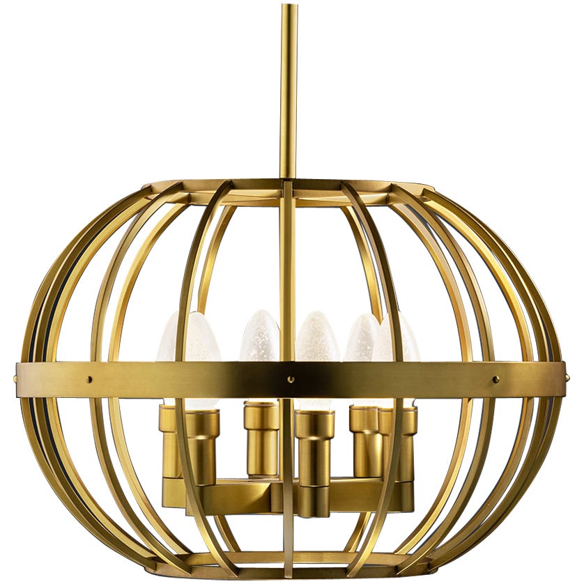 Solid Brass Terra Prima Outdoor Pendant Chandelier by Elisterno