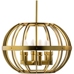 Solid Brass Terra Prima Outdoor Pendant Chandelier by Elisterno