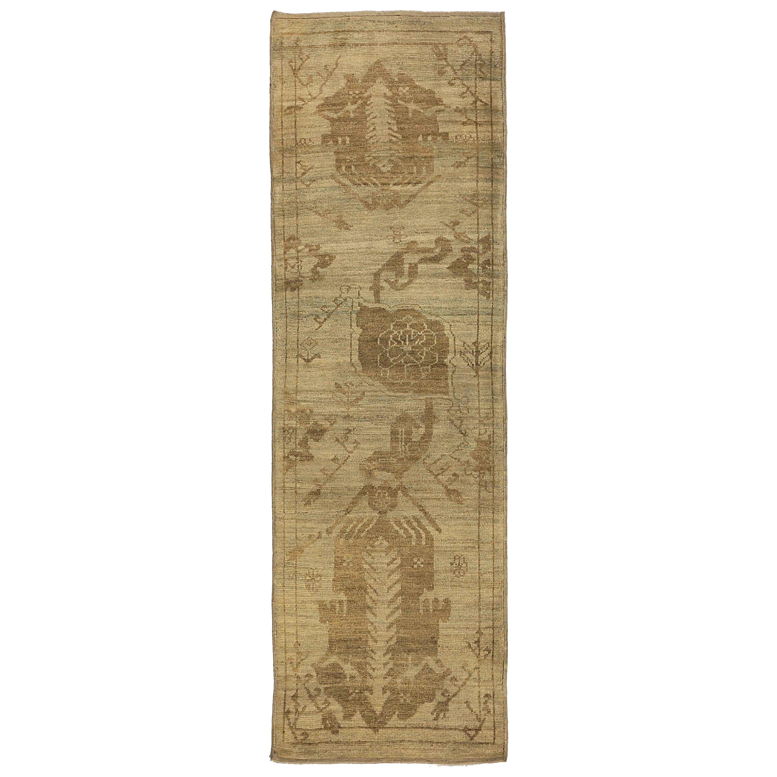 Tappeto Oushak Runner Circa 1990 - 15052
