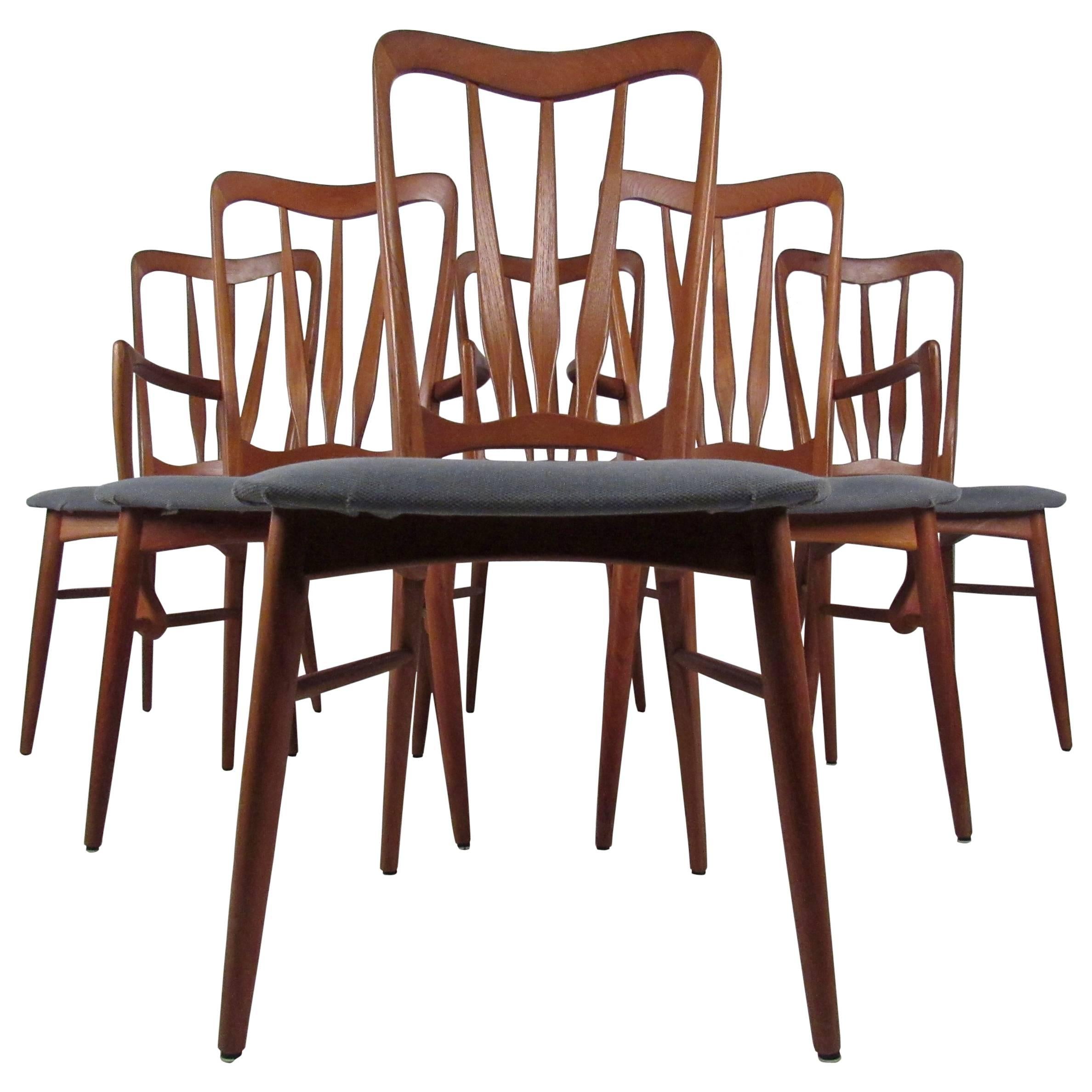 Vintage Modern Teak Dining Chairs after Folke Ohlsson