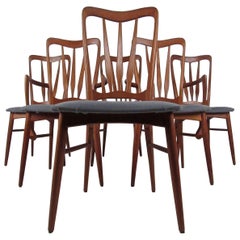 Vintage Modern Teak Dining Chairs after Folke Ohlsson