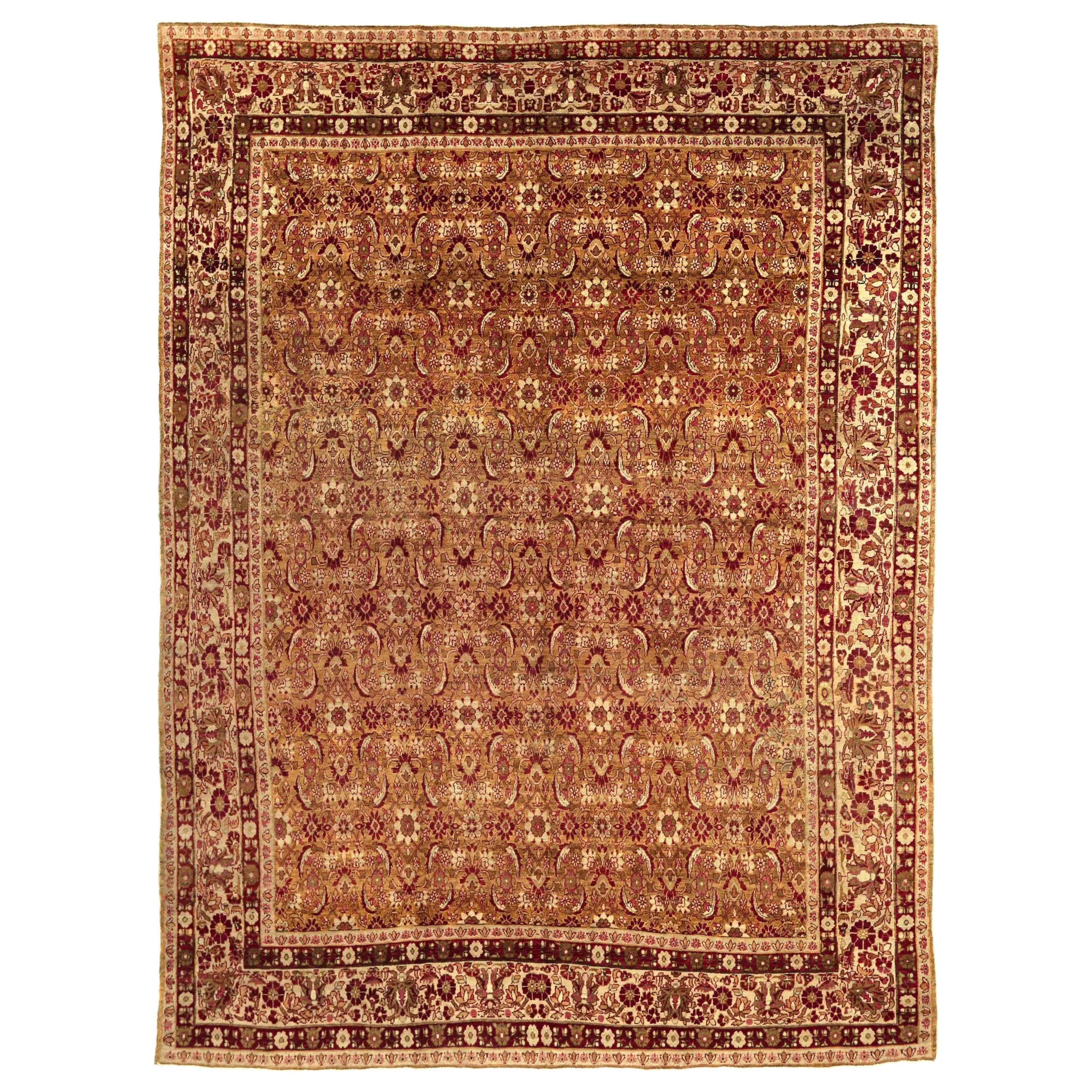 Tapis persan de Yazd Circa 1880 - 53359