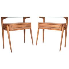 Two-Tier End Tables by Barovero Torino in the Manner of Carlo de Carli