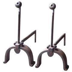 Andirons ou chiens de feu français du 20e siècle de style Napoléon III