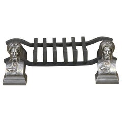 Grille à bûches de cheminée française d'époque Napoléon III, 19e siècle