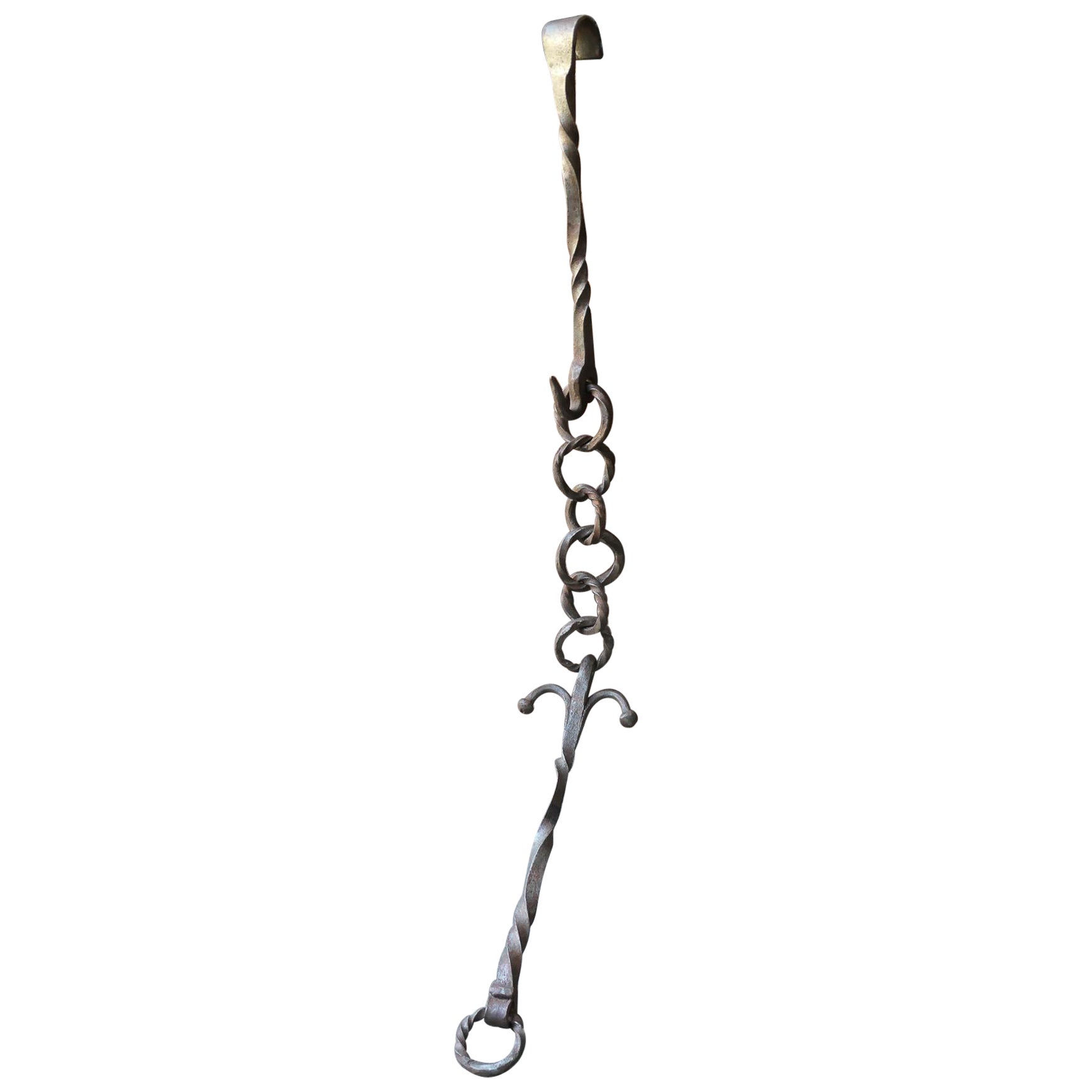 17th Century French Louis XIV Period Fireplace Trammel or Pot Hanger