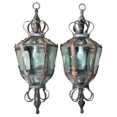 Magnificent Pair of Vintage Brass Lanterns - Add a Touch of Timeless